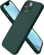 SQUIF Green Silicon Back Case Camera Protect Microfiber Lining Cover For iPhone 13 Pro