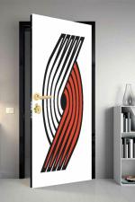 Qth Line Art Dor-2074 Design Door Sticker