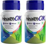 Health OK Multivitamin with Natural Ginseng, Taurine power, Daily Energy, alertness - 30 Tablets x Pack of 2