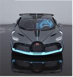 Globular Scale Die-cast Metal Model Bugatti Divo Sport Pull Back Car Toy with Openable Doors, Light and Sound Effects