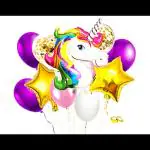 SV Traders Unicorn Birthday Decoration Balloon Bouquet Set Of 15 Piece