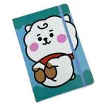 SAMVARDHAN BTS Cartoon Theme Notebook Diary A5 Size with BTS Themed Glitter Gel Pen (Random) for Students Kids Children Birthday Return Gift (Pack of 1)