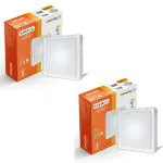 Kolors 12W 3 in 1 Colour Changing LED Surface panel light, Square | Surface Led panel lights for false ceiling | Switch between: Cool white, Warm white, Natural white,Pack of 2 pcs