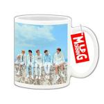 Mug Morning BTS Mug BTS Coffee Mug Bangtan Boys Mug BTS Mugs for Girls BTS Group Sitting On Wall Sky Background (White)