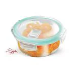 Treo by Milton Hi Borosilicate Clip Fresh Round Container, 400 ml, 1 Piece, Transparent