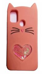 Lejaao Samsung Galaxy A21s Rose Gold Silicone, Rubber Mobile Back Cover