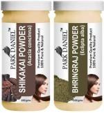 Park Daniel Pure And Natural Shikakai Powder And Bhringraj Powder, 100 G Each (Combo Of 2) |Hair Care|Dandruff Control hair Powder|Healthy Strong Hair Mask