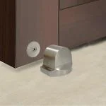 BTL Magnetic Door Stopper for Wooden Doors (No Slamming or Hitting) (Magnetic Door Catcher) (Stainless Steel) (Floor Mounted) (BWMS-1)