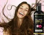 KURAIY 100% Onion oil Anti-Frizz Hair Serums Hair Growth Essential Oil Damaged Care Repair Nursing Frizzy Hair Scalp Care 50ml