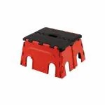 Primelife 7 Inches Super Strong Folding Step Stool for Adults and Kids, Kitchen Stepping Stools, Garden Step Stool Kitchen Stool (Red-Black)-Prime