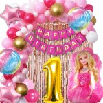 House of Banter Princess Theme Birthday Decoration for Girls 70pc Combo - ( Princess Birthday Decoration Theme Setf) 1st Birthday Celebration