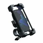Portronics Mobike III Bike Mobile Holder Stand with 360 Degree Rotation, Stable & Shake-proof, One-Click Phone Grip, Supports Most Smartphone Sizes for Motorcycle & Cycle (Black)