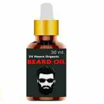 24 Hours Organic Beard Oil Advanced For Men Fast Growth Hair Oil For Thicker & Fuller Beard (30 ml)