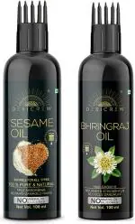 Desi Crew Sesame and Bhringraj Oil Cold Pressed for Skin, Body and Hair Care 100 ml Each