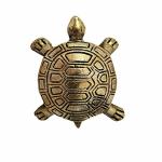 GURU JEE Brass Tortoise Small Statue for Good Health, Longevity and Happiness Indian Art Feng Shui Turtle for Home Office Temple Religious Gifts Showpiece