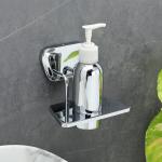 Fortune Premium Wall Mounted 304 Grade Stainless Steel Liquid Soap Dispenser Holder| Lotion| Shampoo| Sanitizer Dispenser for washbasin, Bathroom, Kitchen with Chrome Finish Bathroom Accessories Pack 1