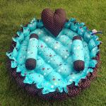 Motherhood Sky Blue Cotton Baby Tub Bed With 3 Pillows Bedding Set