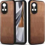Excelsior Premium PU Leather Back case Cover with 360 Degree Full Body Protection | Shockproof for Oppo Reno 10 | Oppo Reno 10 Pro (Brown)