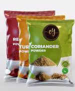 Eatyumm 3 kg Combo Red Chilly (Lal Mirch) + Coriander (Dhania)+ Turmeric (Haldi) Powder 1 kg Each