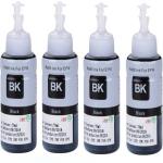 TEQUO L210 ( 664 ) Compatible Black Ink Pack of 4 For Epson Printer L100 , L110 , L130 , L200 , L210 , L220 , L300 , L310 , L350 , L355 , L360 , L361, L365, L380, L385, L455, L555, L565, L1300 Black Ink Bottle