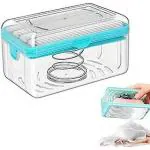 Soap Dispenser with Roller and Drain Holes,Transparent Soap Tray