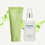 Miguhara Green Tea Calming Essence Cleansing Foam 120Ml + Hyalucollagen Moisture Toner Origin 120Ml | Korean Low Ph Face Wash | Green Tea + Ha + Collagen + 20 Herbs | Dewy Moist Skin