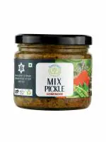 SANTRIPTI FOOD HANDMADE MIX PICKLE (300g) I Ghar ke swad wala chote batches me fresh vegetables se tayar I artificial preservative and vinegar free I MIX ACHAAR