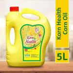 Korn Health 100% Pure Corn Oil - Nutritional Excellence, Cholesterol-Free, Versatile, and Balanced for Cooking | 5L