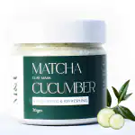 M & U Matcha and Cucumber Skin Clearing Clay mask | Clears Acne, Blemishes, Pimples, and Marks | Reduces Pigmentation | Made with Neem & French Green Clay to deeply purify the skin | 100% Natural All skin type | For both Men & Women 70gm