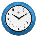 RoyalsCart Blue Retro Vintage Wooden Analog Wall Clock for Home [KTWC30BL]- 50mm Thickness || 12x12 Inch (Dial- 8 Inch)