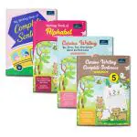 BOOKFORD Fun With Writing Book For Kids - Set Of 4 Books - Alphabet Capital & Small , Cursive Writing, And Complete Sentences