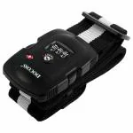 DOCOSS 016 TSA Locks Strap Number Lock For Luggage Belt Adjustable Luggage Strap Locks / Combination Password Luggage Locks For Travel (PACK OF 1)(BLACK)