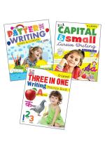 Writing Books 0-Level : Pattern Writing, Capital & Small Cursive Writing, 3 In 1 Writing (Pack of 3) [Little Masters]