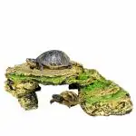 Jainsons Turtle Basking Platform Tortoise Resting Rock Resin Hiding Cave Reptile Habitat Ornament Climbing Shale Step Ledge for Terrarium Aquarium Decoration