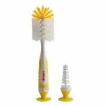 LuvLap Yellow Bristle Baby Feeding Bottle Cleaning Brush