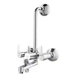 Prestige Step brass 3 in 1 wall mixer For Bathroom (silver)