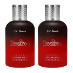 La'French Desire Perfume Combo Set For Women -100ml + 100ml | Premium Luxury Long Lasting Fragrance Spray | Eau De Parfum | Ideal For Women | Perfume For Women | Pack Of 2