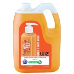 WiZ Hand & Body Wash 2in1 Refill Can, Aloe Vera & Almond Extract, Peach Bellini, 5 litre, Paraben Free, Germ Fighter, Moisturiser