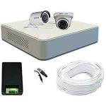 HIKVISION DS-2CE5AD0T-IRP/ECO, DS-2CE1AD0T-IRP/ECO 2 Dome, 2 Bullet CCTV Cameras with 4 Channel DVR Standalone Kit Combo Pack