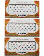 SUNAINA Half Moon Stick On Forehead Bindi (Pack of 3)
