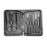 Beauté Secrets Manicure Set, Nail Clippers Set, Gifts for Men/Women, Professional Pedicure Kit Nail Scissors Grooming Kit Personal Care Tool Kit, Nail Tools with Black Leather Travel Case