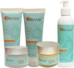 ORANIC Plant Derived Body Butter, Body Lotion, Face Cream, Face Scrub and Face Wash Paraben and SLS Free Orange Peel Extract (pack of 5)