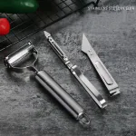 Saintslave 3 in 1 Multi-Purpose Stainless Steel Vegetable and Fruit Peeler for Julienne, Slicer & Shredder