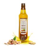 Janki's Shuchi Cold Pressed Groundnut Oil in Wooden Ghani/Chekku | Unprocessed Peanut Oil (1L)