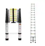 Welbuilt 5.8m (19 ft) Aluminium Telescopic Ladder| EN131 Certified 14-Steps Foldable Step Ladder