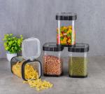 Everusely Air Tight Containers Storage Set For Kitchen , Pantry Organization, Bpa-Free, Dishwasher Safe (Pack Of 4, Multicolor, Plastic)