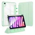 LIRAMARK Hybrid Series with Detachable Magnetic Front and Pencil Holder Back Cover Case Compatible with iPad Mini 6 (8.3 inch 6th Gen) 2021 - Mint Green