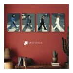 ARTE'VENUE Beatles Sidewalk Framed Wall Art 14 X 20 inch (set of 4)