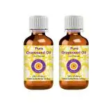 Deve Herbes Pure Grapeseed Oil (Vitis vinifera) Natural Therapeutic Grade Cold Pressed (Pack of Two) 100ml X 2