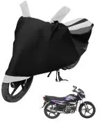 Auto Hub Bike Cover for Hero Super Splendor , Dustproof UV Protection water resistant Custom Fit Cover-(Black-White )